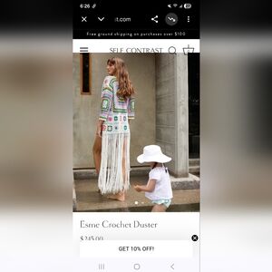 Self Contrast Knitted Cardigan Perfect For Coachella Fest Sz Xs/S